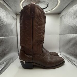 Men's Palomino Cowboy Western Leather Boots Size 8 D Made In USA Brown **